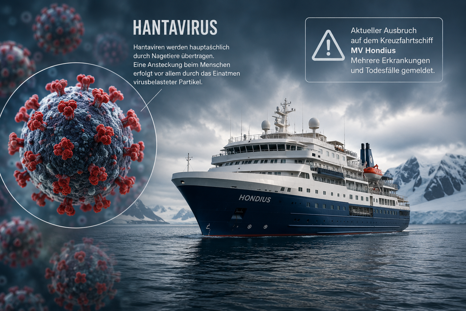 Featured image for “Hantavirus: Seltene Infektion – warum der aktuelle Ausbruch auf einem Kreuzfahrtschiff dennoch aufmerksam macht”